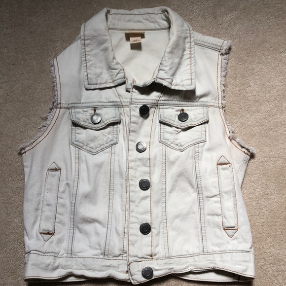 Mossimo Supply Co. Jackets & Blazers - white jean vest Mossimo Supply Co. Jackets & Blazers - white jean vest